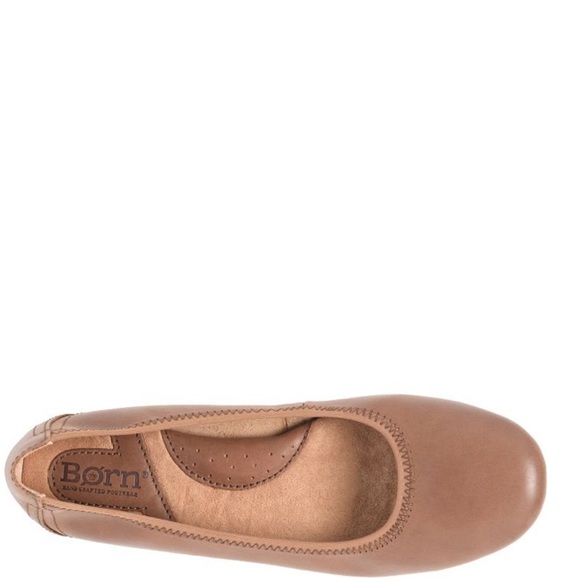 Born Julianna Mid Brown Leather Ballet Slides - Picture 11 of 16